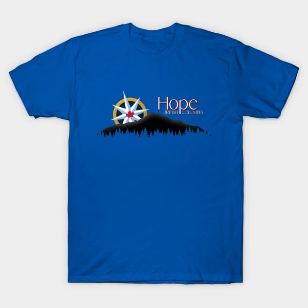 Hope B.C. Canada Compass T-Shirt by INLE Designs